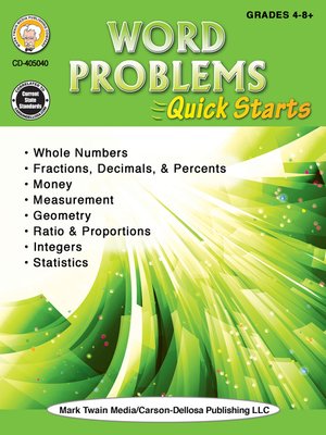 cover image of Word Problems Quick Starts Workbook